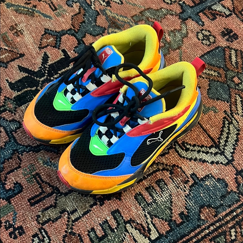 Puma Red and Blue Sneakers Vibrant Design